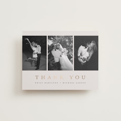 Foil-Pressed Flat Wedding Thank You Cards