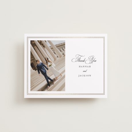 Foil-Pressed Flat Wedding Thank You Cards