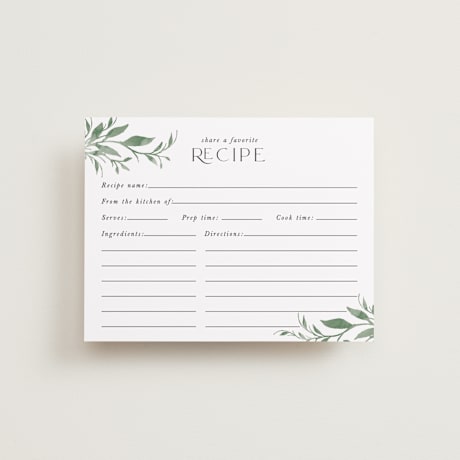 Bridal Shower Insert Cards