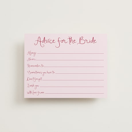 Bridal Shower Insert Cards