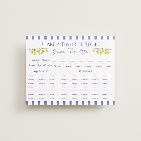 Bridal Shower Insert Cards