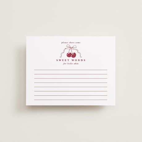 Bridal Shower Insert Cards