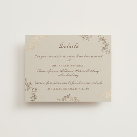 Foil-Pressed Direction Cards