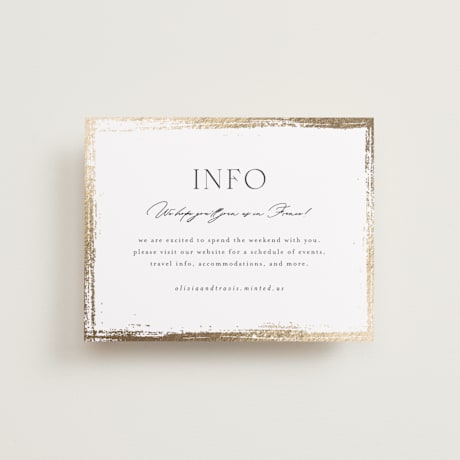 Foil-Pressed Direction Cards
