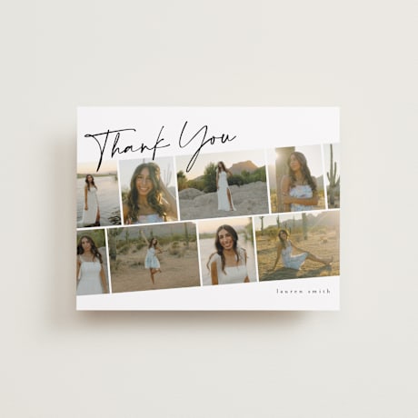 Flat Graduation Thank You Cards