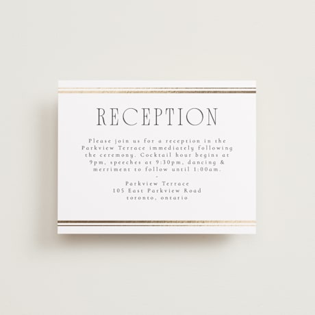 Foil-Pressed Reception Cards