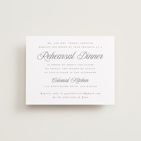 Rehearsal Dinner Cards