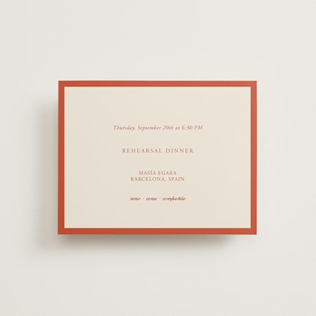 Rehearsal Dinner Cards