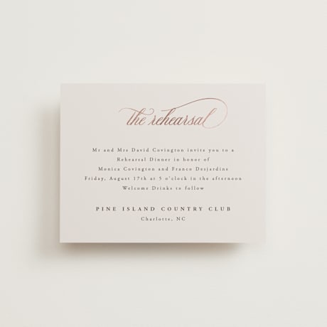 Rehearsal Dinner Cards