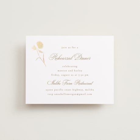 Foil-Pressed Rehearsal Dinner Cards