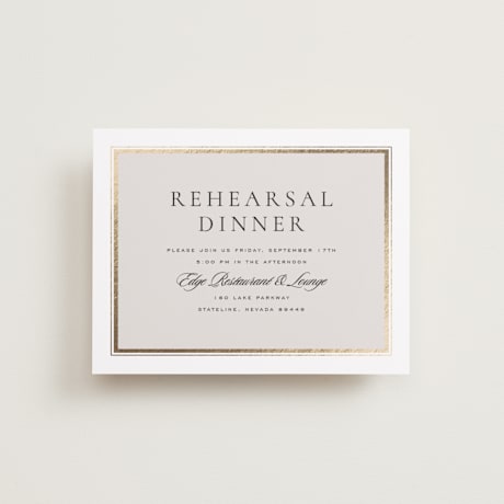 Foil-Pressed Rehearsal Dinner Cards