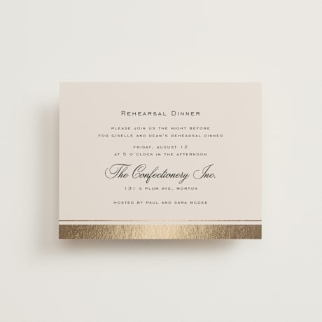 Foil-Pressed Rehearsal Dinner Cards