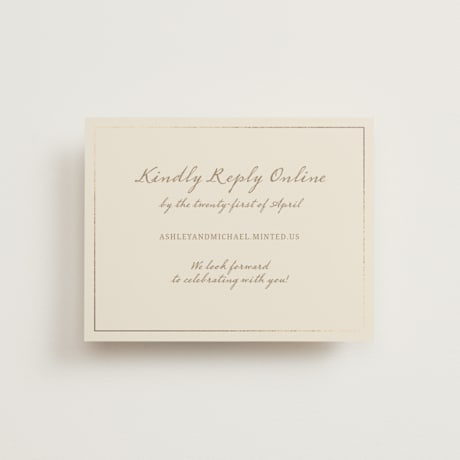 Foil-Pressed RSVP Online Enclosure Cards
