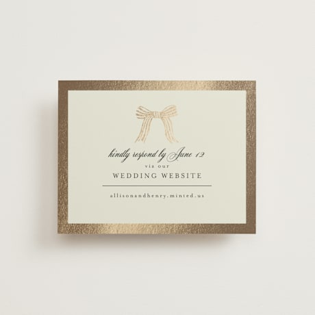 Foil-Pressed RSVP Online Enclosure Cards