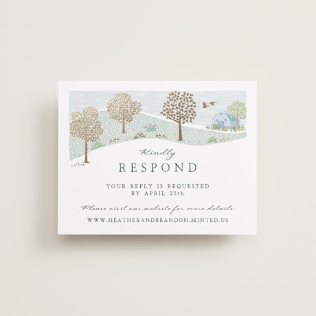 Foil-Pressed RSVP Online Enclosure Cards