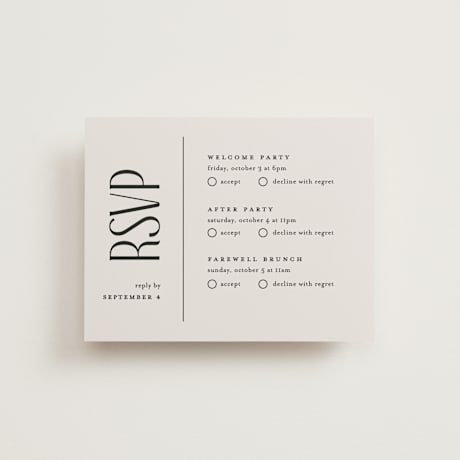 Multi-Event RSVP Cards