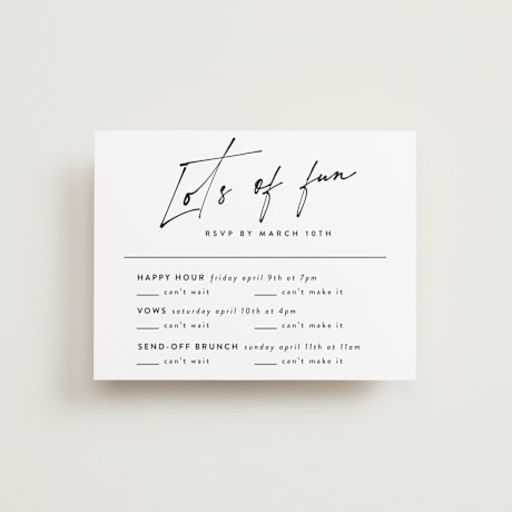 Multi-Event RSVP Cards