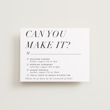 Multi-Event RSVP Cards