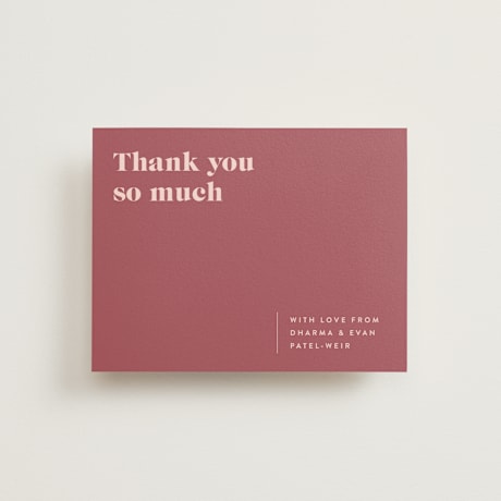 Flat Wedding Thank You Cards