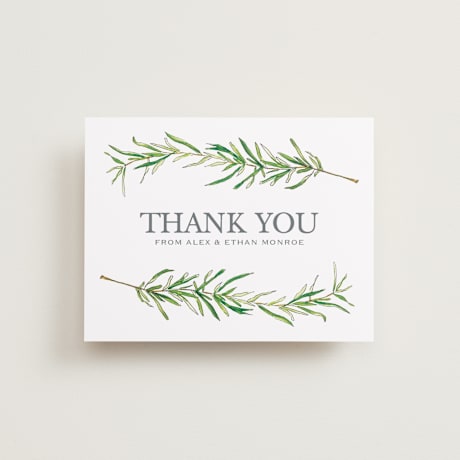 Flat Wedding Thank You Cards