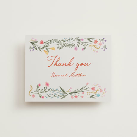 Flat Wedding Thank You Cards
