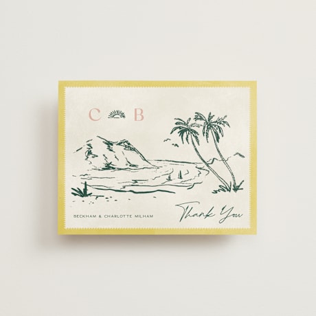 Flat Wedding Thank You Cards