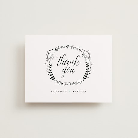 Flat Wedding Thank You Cards
