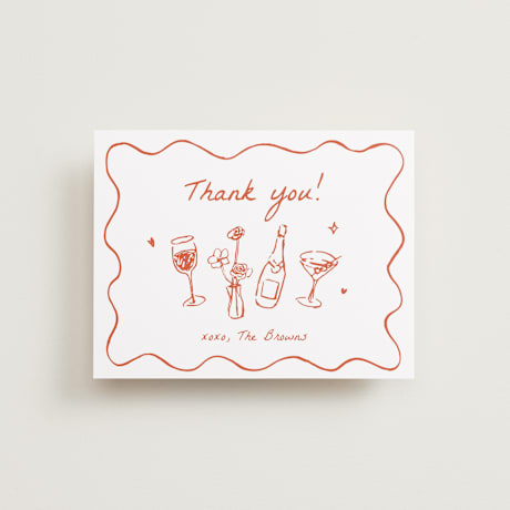Flat Wedding Thank You Cards