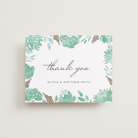 Flat Wedding Thank You Cards