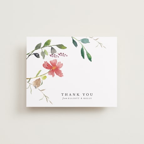 Flat Wedding Thank You Cards