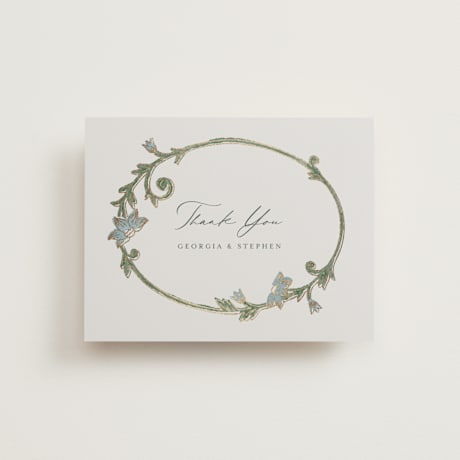 Foil-Pressed Flat Wedding Thank You Cards