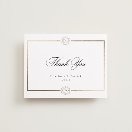 Foil-Pressed Flat Wedding Thank You Cards