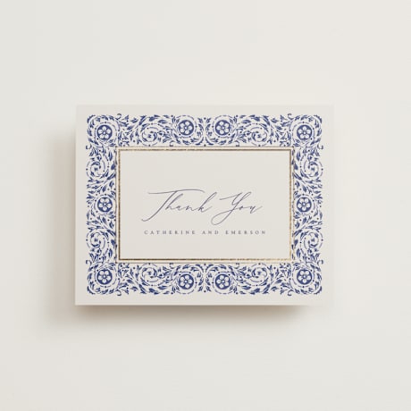 Foil-Pressed Flat Wedding Thank You Cards