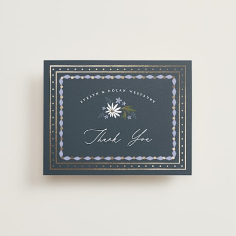 Foil-Pressed Flat Wedding Thank You Cards