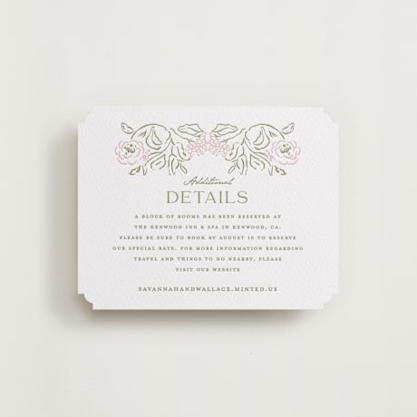 Letterpress Direction Cards
