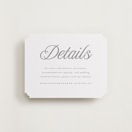 Letterpress Direction Cards
