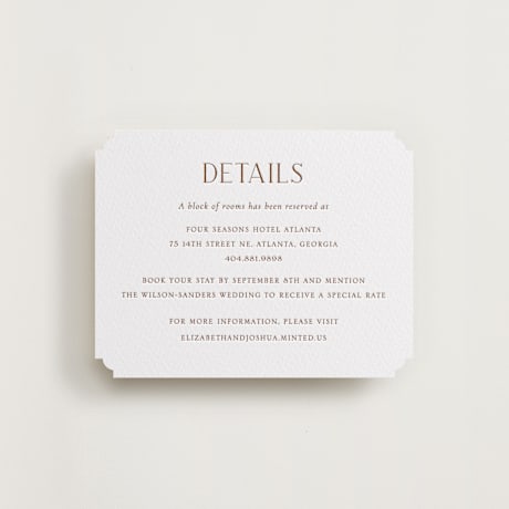 Letterpress Direction Cards