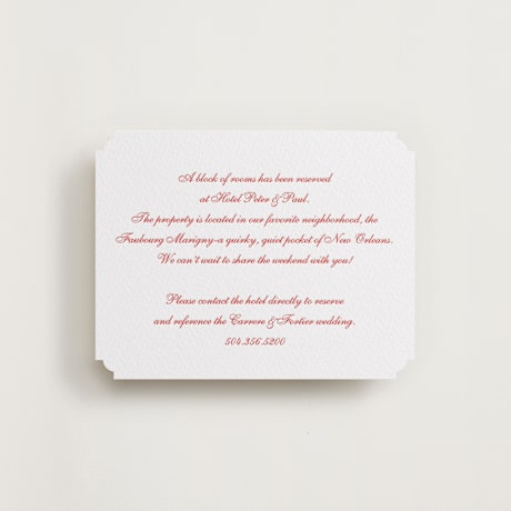 Letterpress Direction Cards
