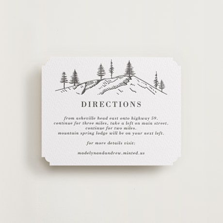 Letterpress Direction Cards