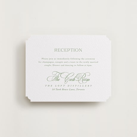 Letterpress Reception Cards