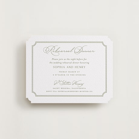 Letterpress Rehearsal Dinner Cards