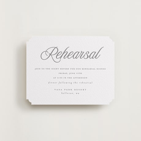 Letterpress Rehearsal Dinner Cards