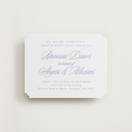 Letterpress Rehearsal Dinner Cards