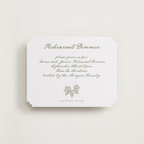 Letterpress Rehearsal Dinner Cards