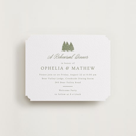 Letterpress Rehearsal Dinner Cards