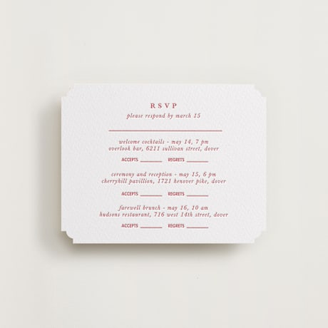Letterpress Multi-Event RSVP Cards