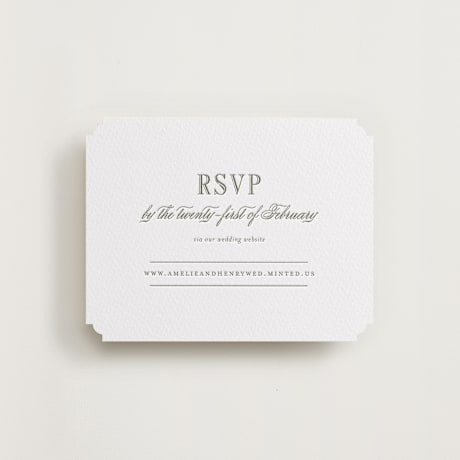 Letterpress RSVP Online Enclosure Cards
