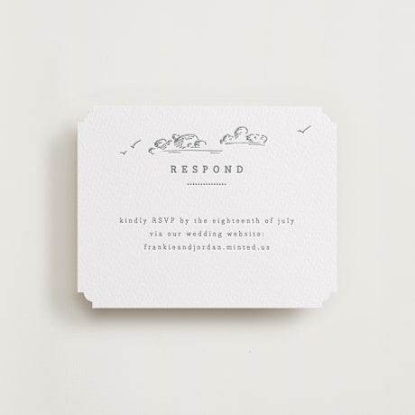 Letterpress RSVP Online Enclosure Cards