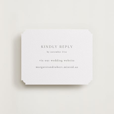 Letterpress RSVP Online Enclosure Cards