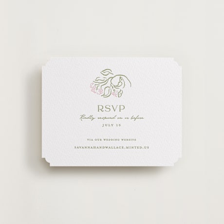 Letterpress RSVP Online Enclosure Cards